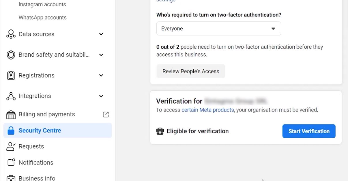 Security Center After Screenshot - Verification Button Appears